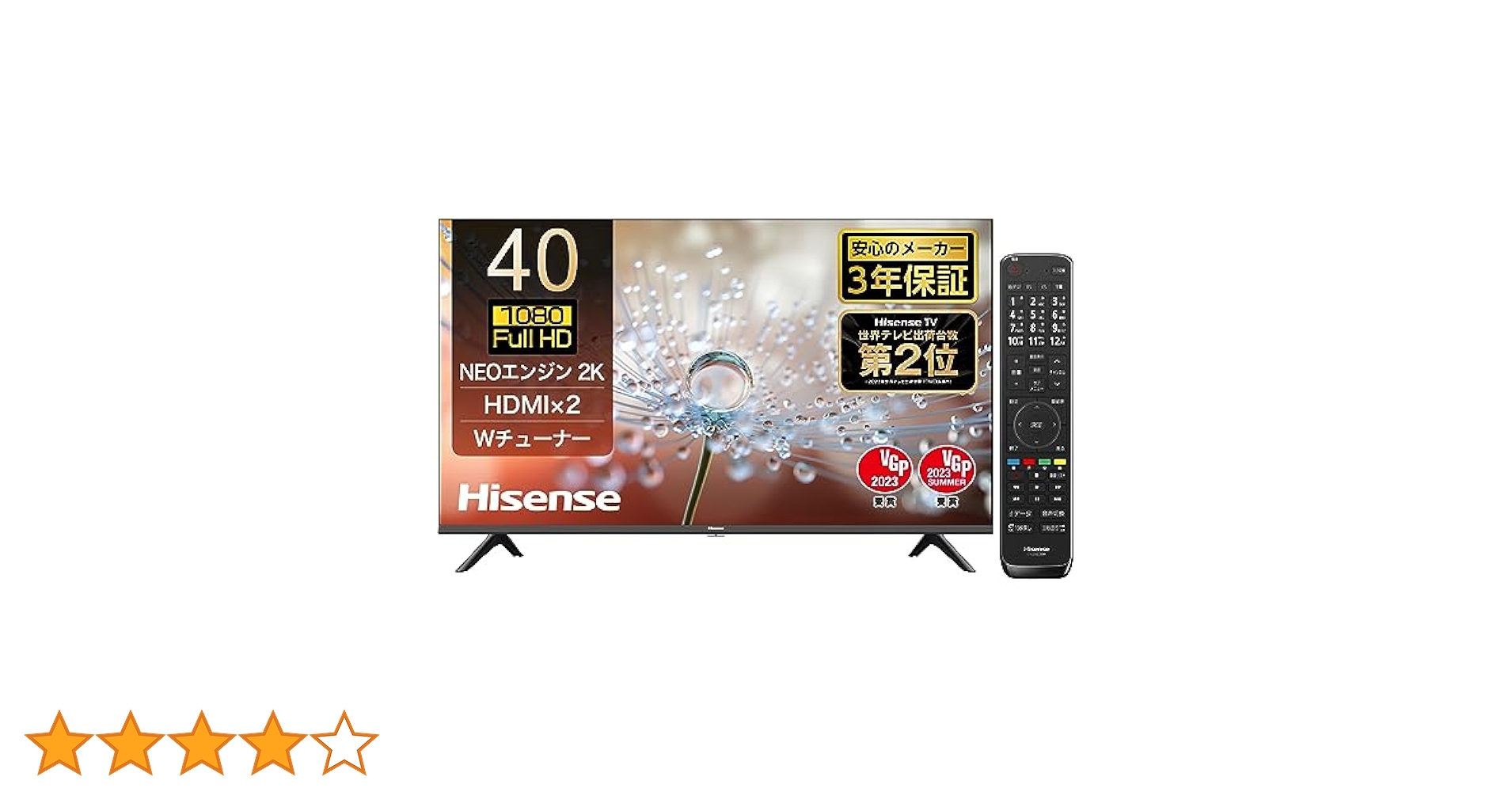 Amazon | Hisense 40V型 フルハイビジョン 液晶 テレビ 40A30H